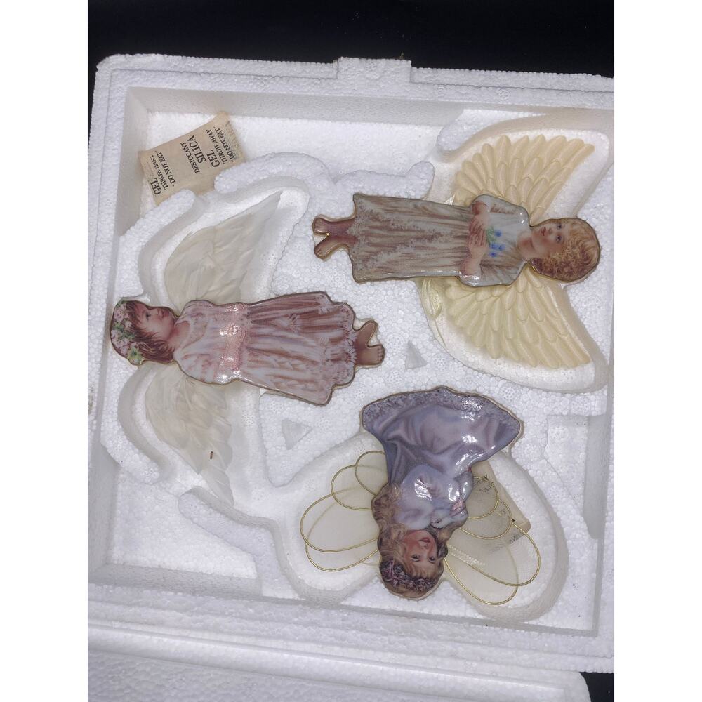 Set of 3 Vintage 1998 Bradford Exchange Angels Heavens Little Angels Ornaments - Picture 1 of 6